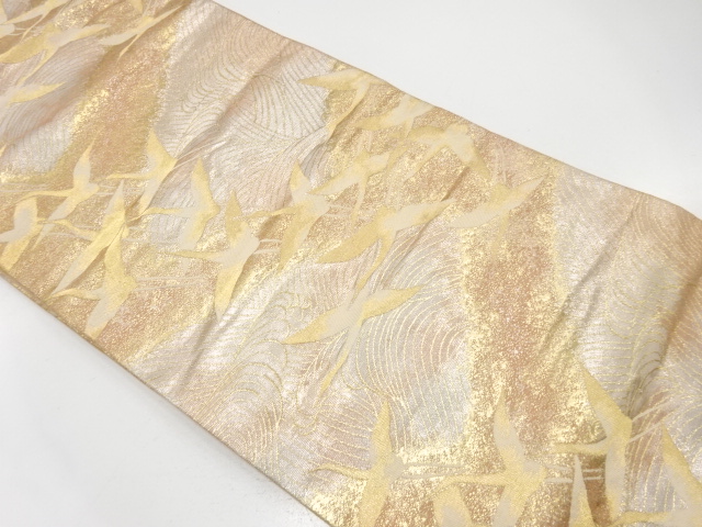 JAPANESE FUKURO OBI / WOVEN CRANES
